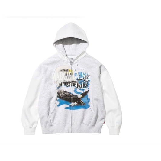 Supreme MM6 Maison Margiela Eagle Zip Up Hooded Sweatshirt