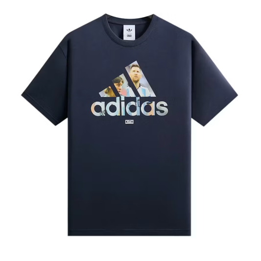 Kith x adidas Messi Football Graphic Tee Night Navy