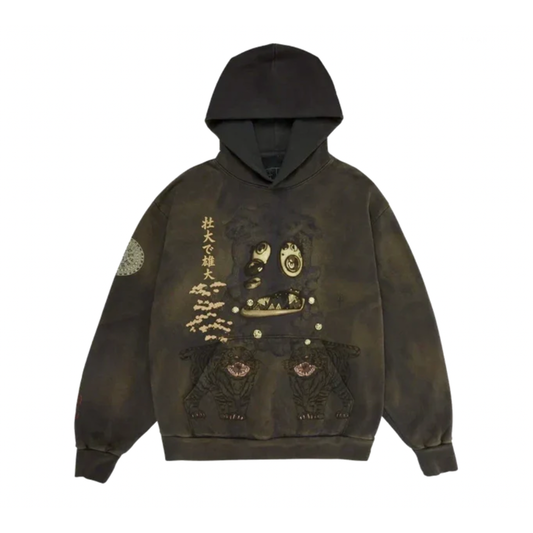 Travis Scott Cactus Jack x Takashi Murakami Hollow Hoodie Brown