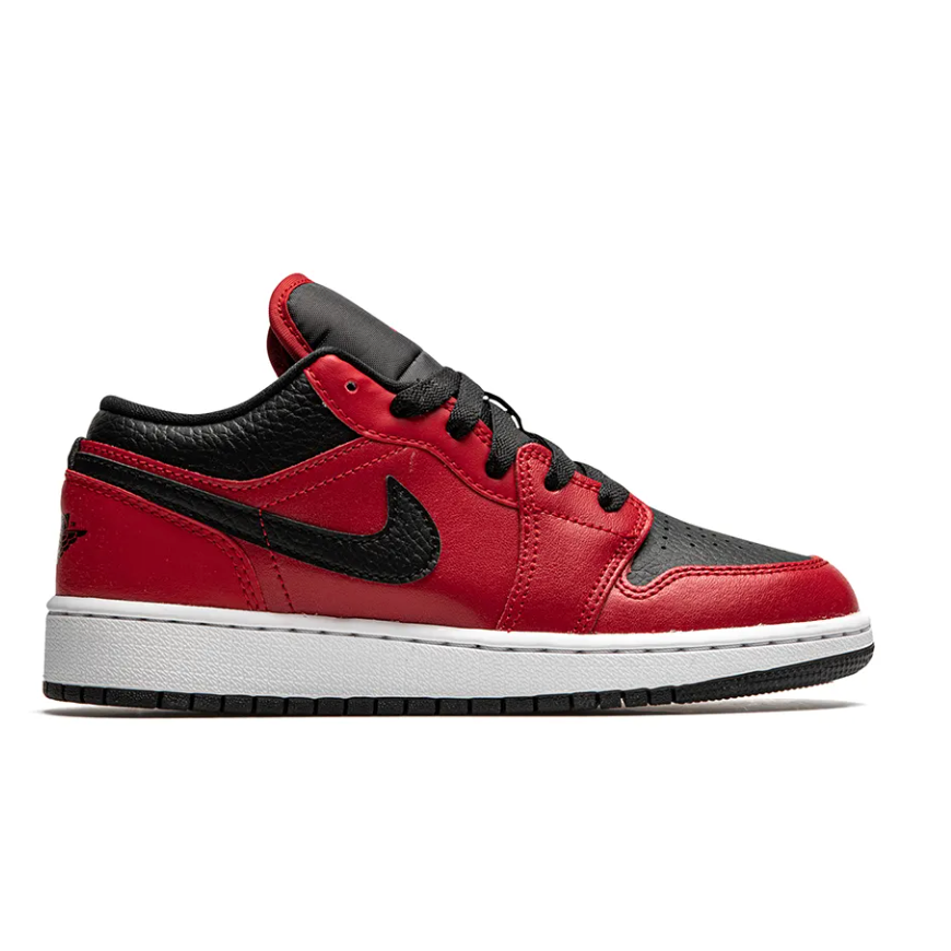 Jordan 1 Low Gym Red Black Pebbled (GS)