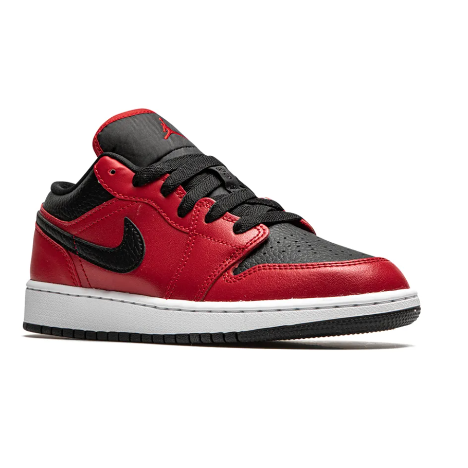 Jordan 1 Low Gym Red Black Pebbled (GS)