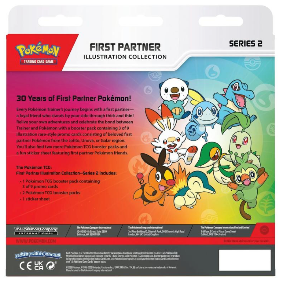 2026 Pokémon Mega EvolutionFirst Partner Illustration Collection Series 2