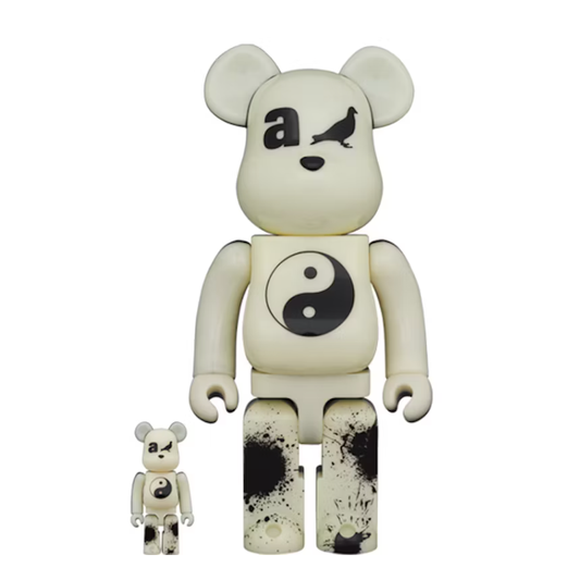 Bearbrick x atmos x Staple #4 100% & 400% Set Glow