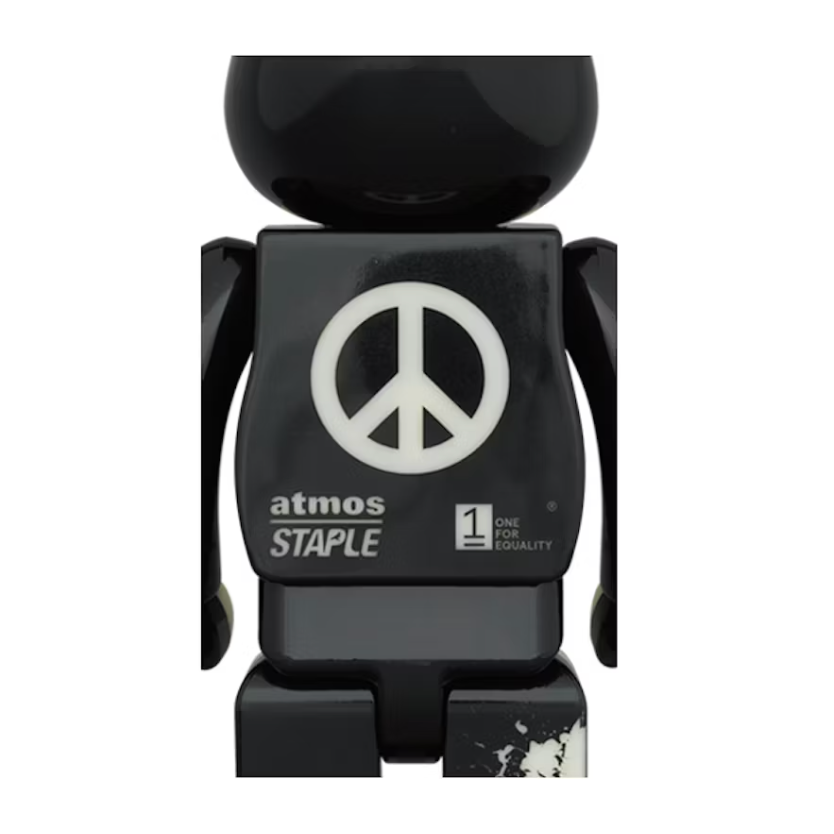 Bearbrick x atmos x Staple #4 100% & 400% Set Glow