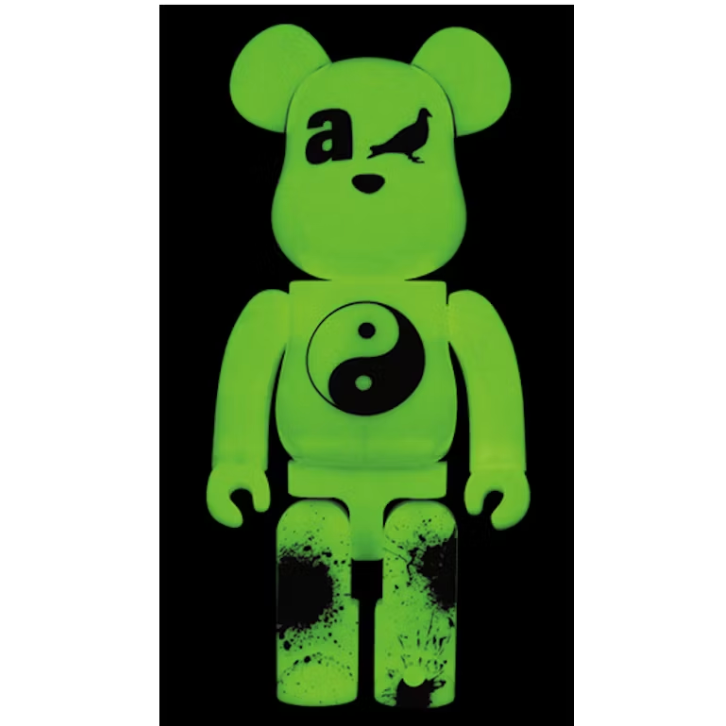 Bearbrick x atmos x Staple #4 100% & 400% Set Glow