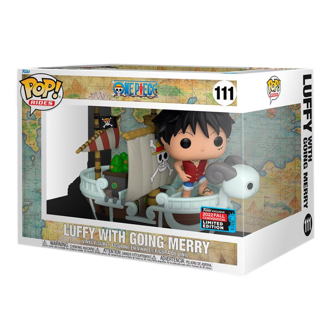 Funko Pop! Rides One Piece Luffy with Going Merry 2022 Fall Convention Exclusive Figure #111