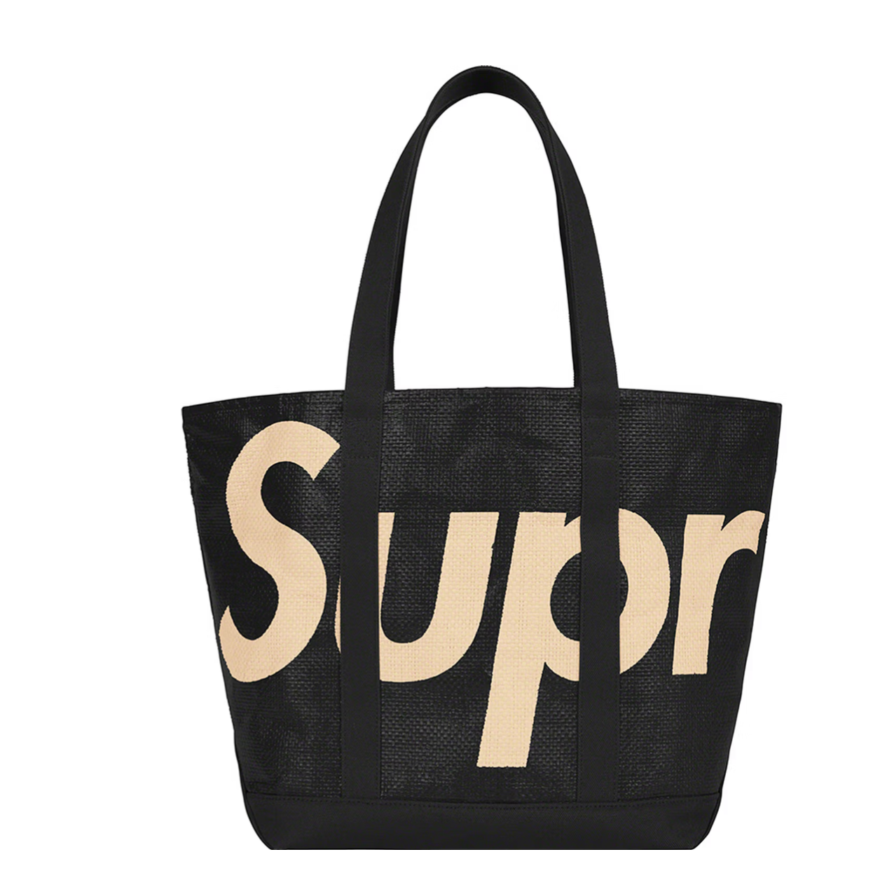 Supreme Raffia Tote Black