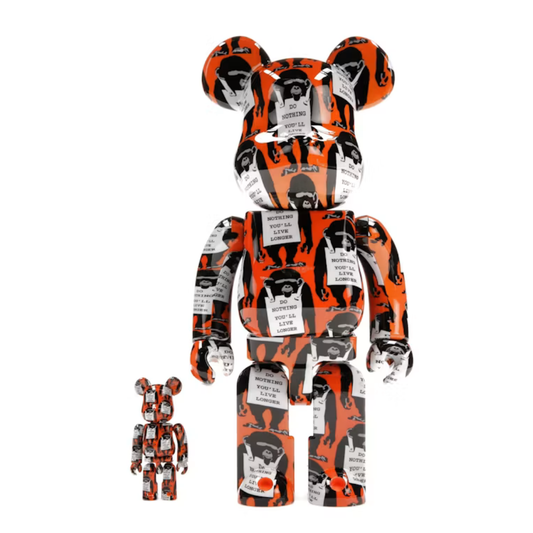 Bearbrick Monkey Sign 100% & 400% Set Orange