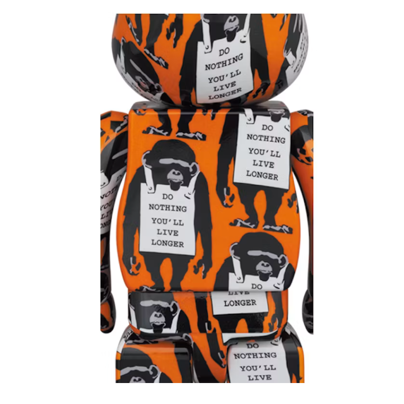 Bearbrick Monkey Sign 100% & 400% Set Orange