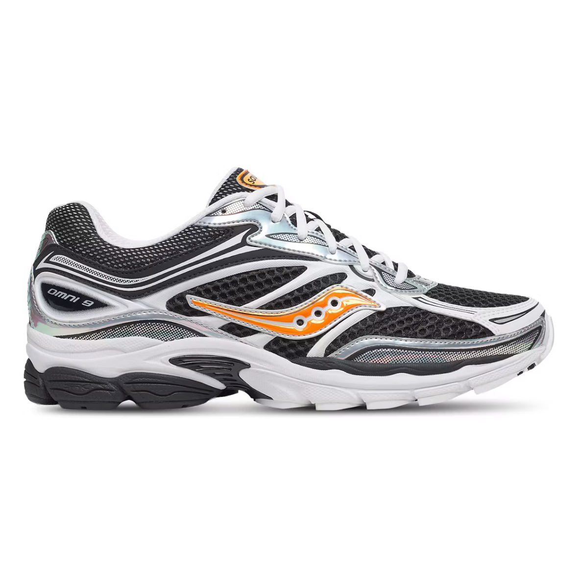 Saucony ProGrid Omni 9 Speed Shades White Black Orange