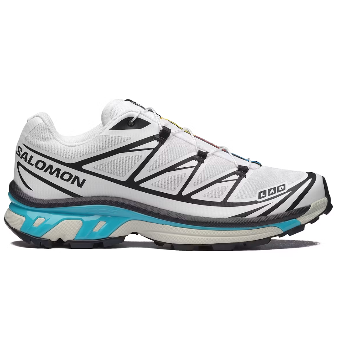 Salomon XT-6 Black White Blue Curacao