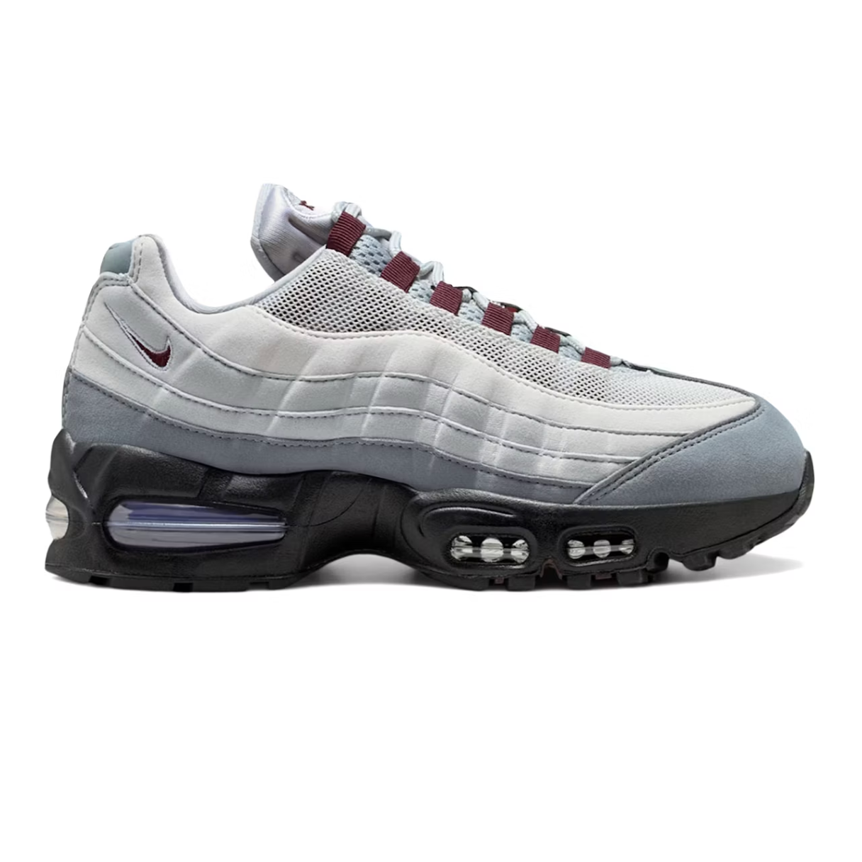 Nike Air Max 95 Big Bubble  Smoke Grey Burgundy Crush