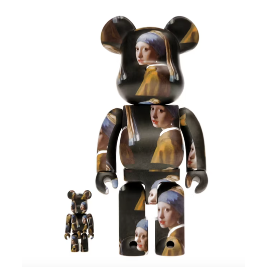Bearbrick Johannes Vermeer (Girl with a Pearl Earring) 100% & 400% Set
