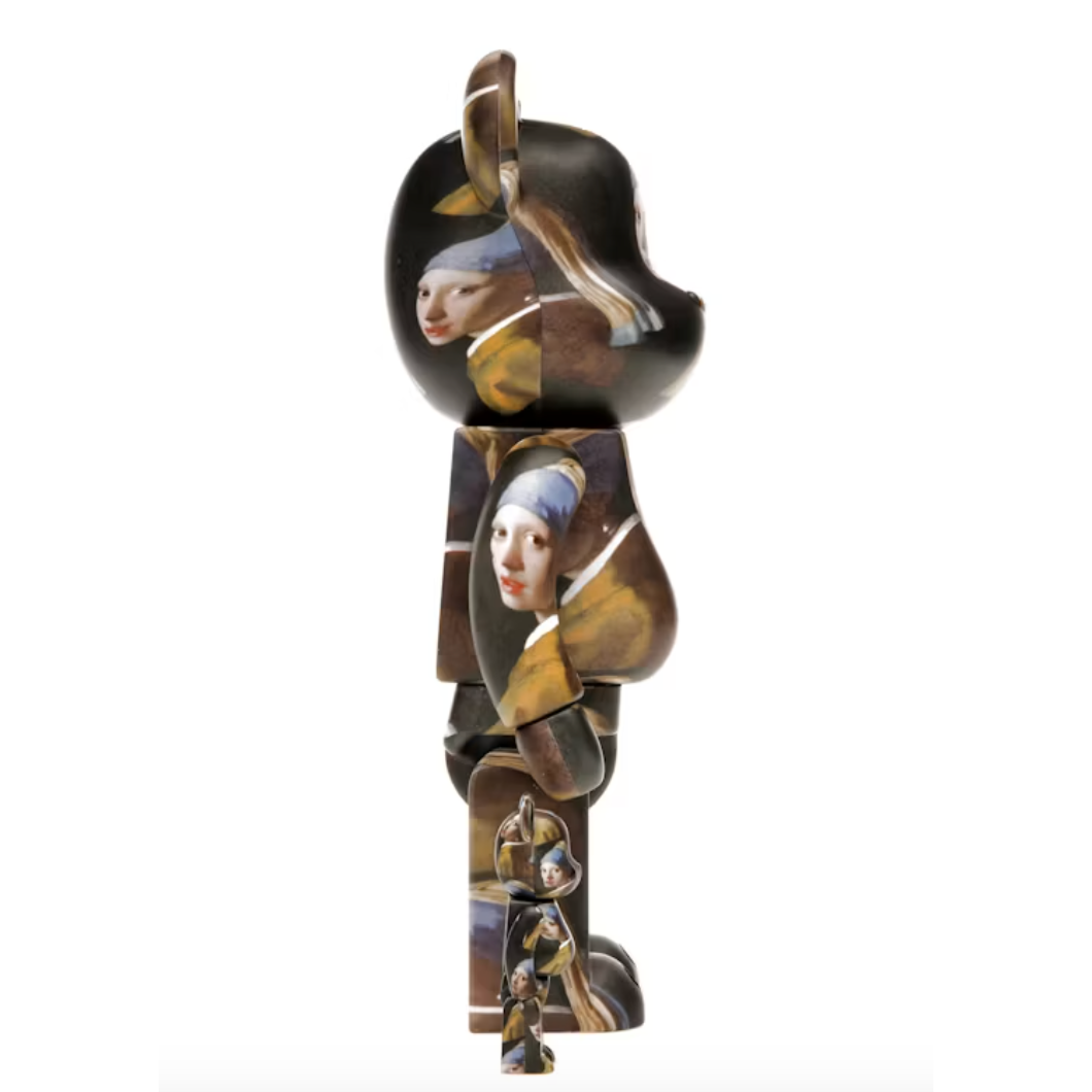 Bearbrick Johannes Vermeer (Girl with a Pearl Earring) 100% & 400% Set