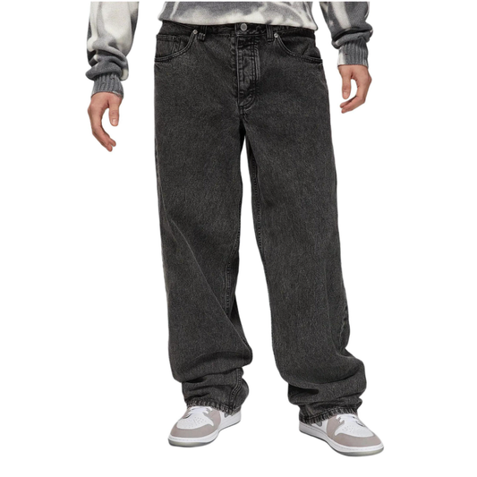 Jordan Loose Fit Button Straight Leg Jeans Men Bottoms