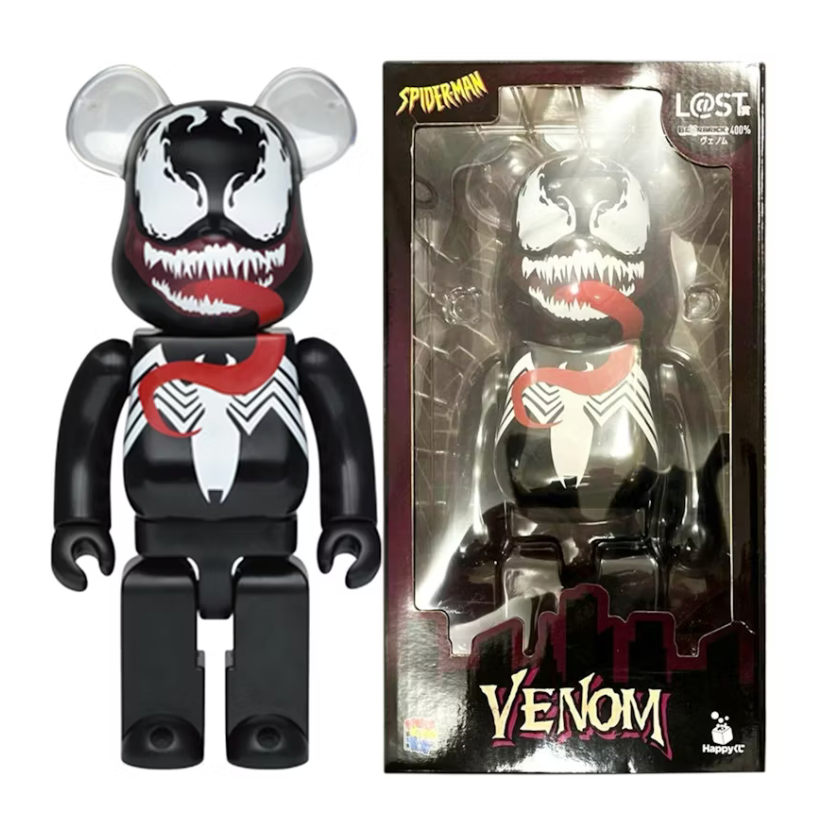 Bearbrick Marvel Venom (Clear Ears) Happy Lottery 400% Japan Exclusive