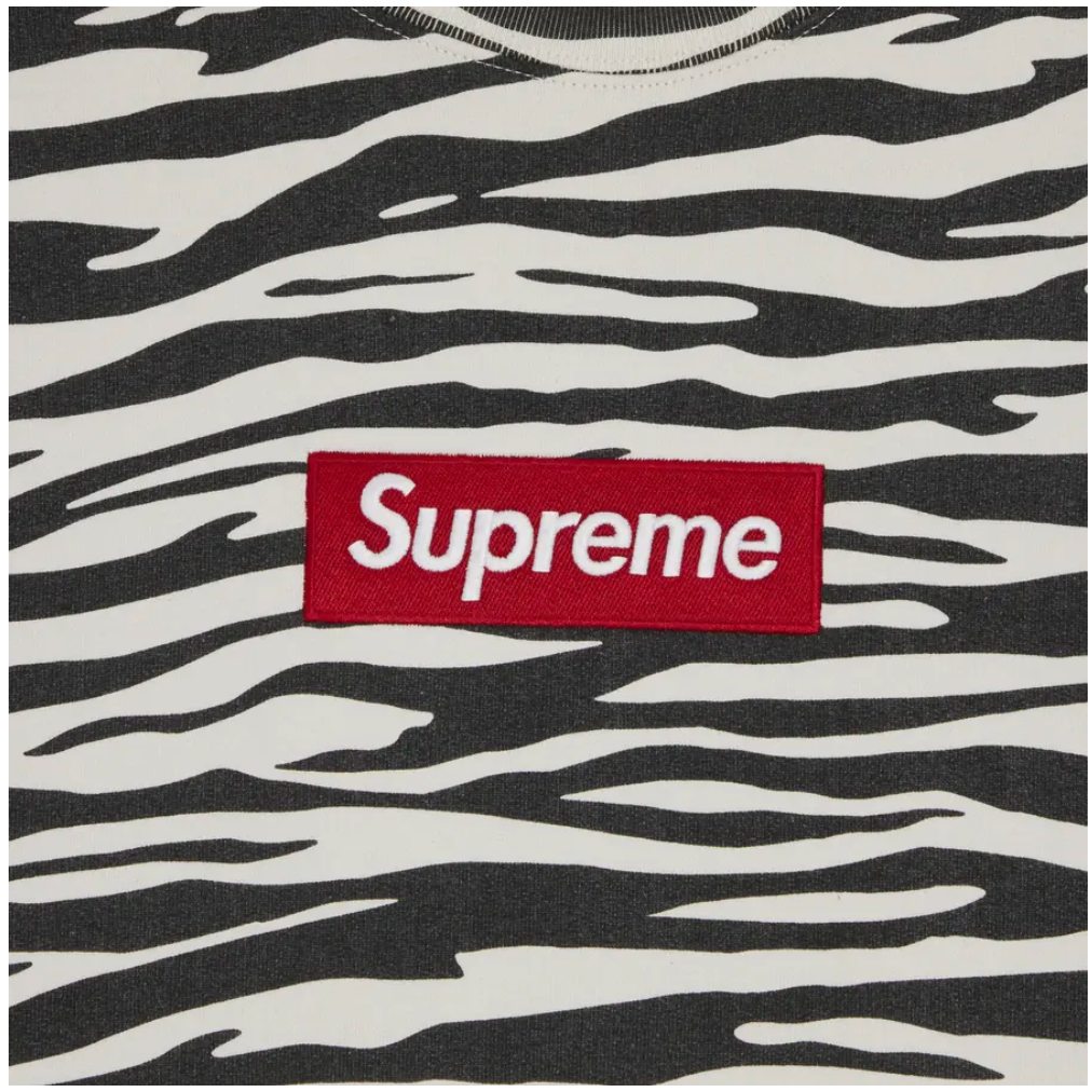 Supreme Box Logo Crewneck (FW22) Zebra
