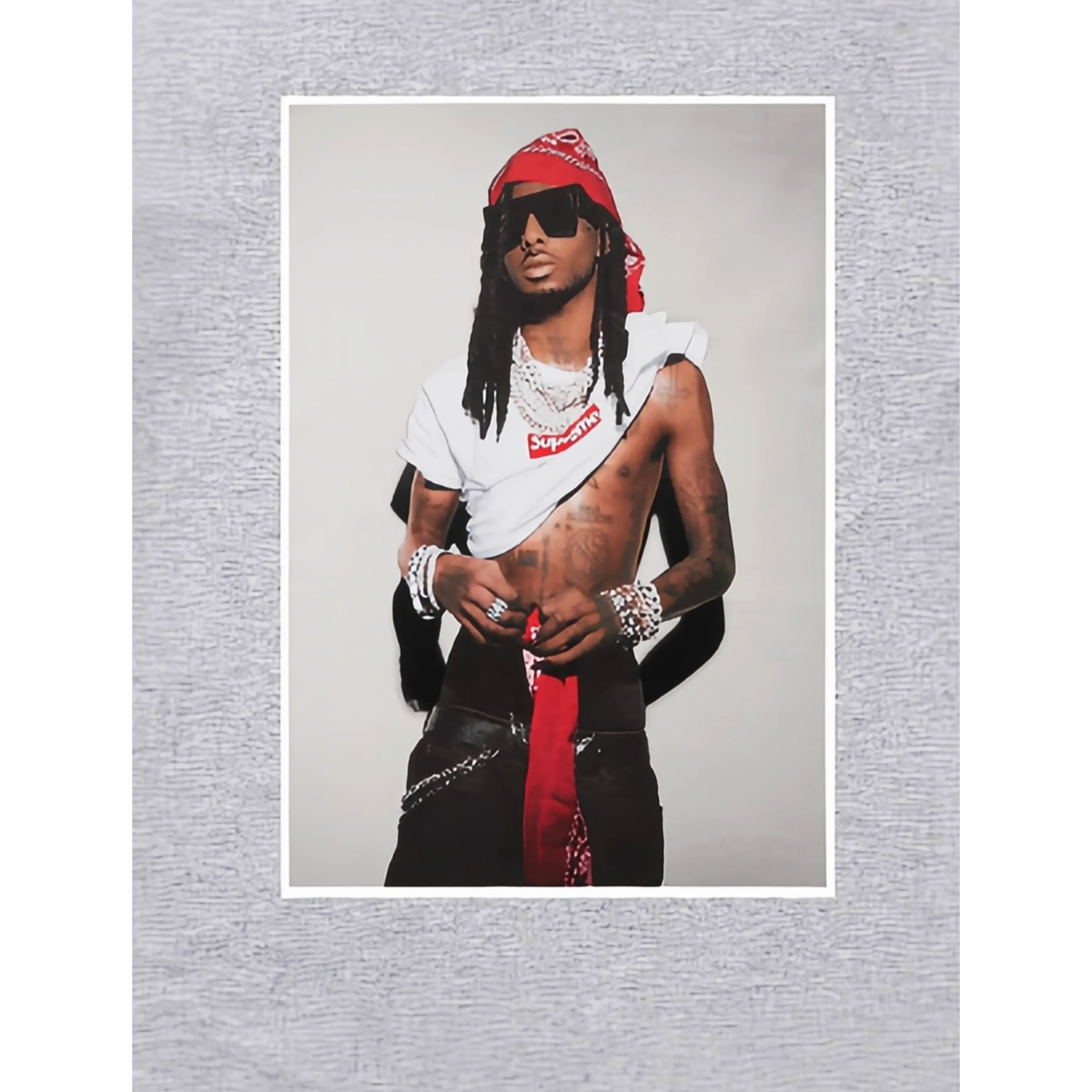 Supreme Playboi Carti Tee Heather Grey