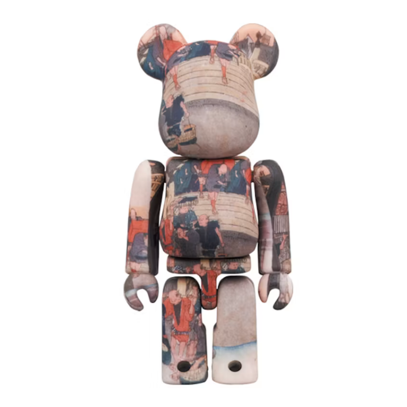 Bearbrick x Tokyo National Museum Hiroshige Utagawa (Fifty-three Stations of the Tokaido) Nihonbashi 100% & 400% Set