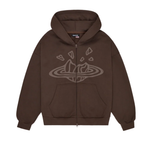 BROKEN PLANET CHOCOLATE BROWN ZIP UP HOODIE