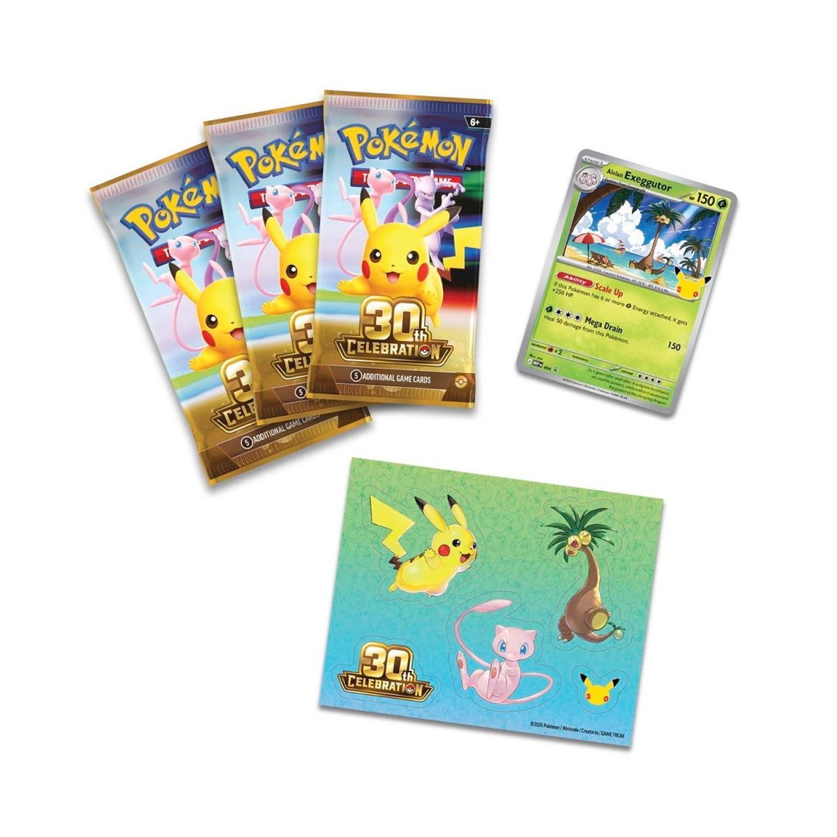 2026 Pokémon Mega Evolution 30th Celebration Tech Sticker Collection : Exeggutor Promo
