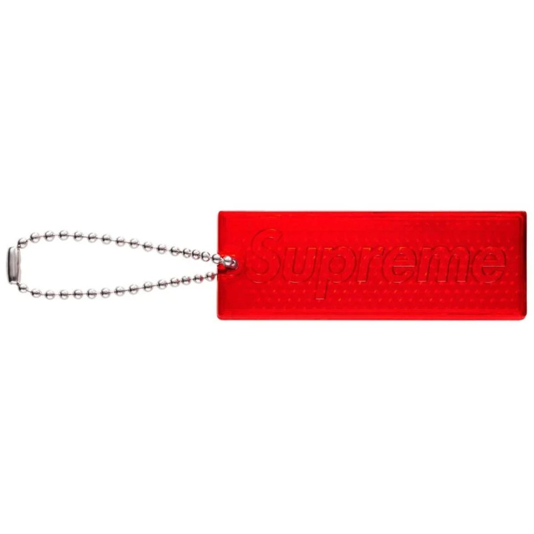 Supreme Reflective Keychain Red