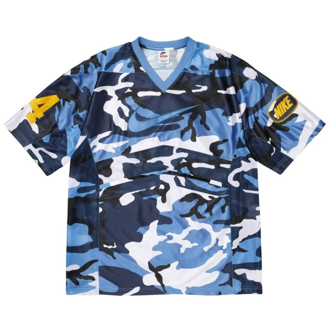 Supreme Nike Football Jersey Blue Camo
