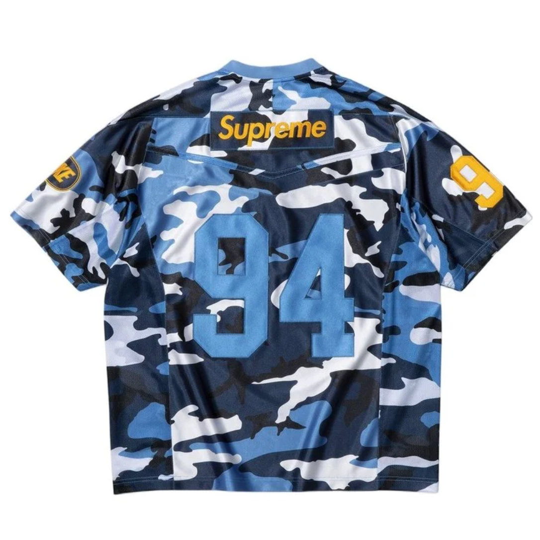Supreme Nike Football Jersey Blue Camo