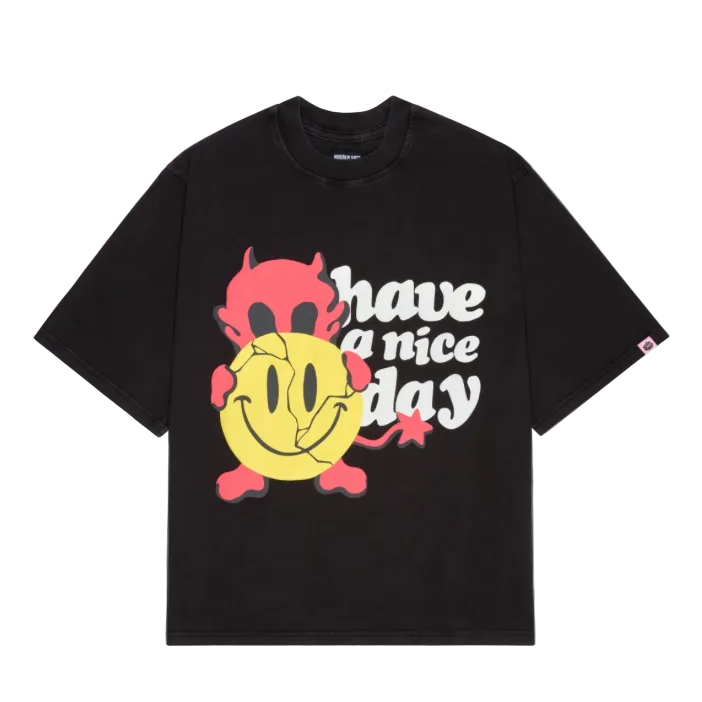 Broken Planet Have A Nice Day T-Shirt Washed Midnight Black