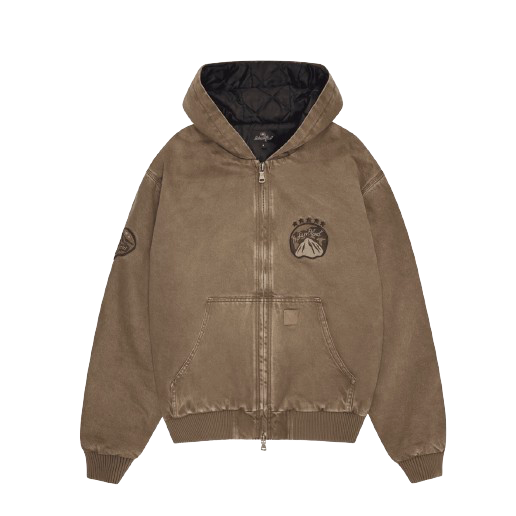 Broken Planet Market Denim Workwear Jacket Washed Brown