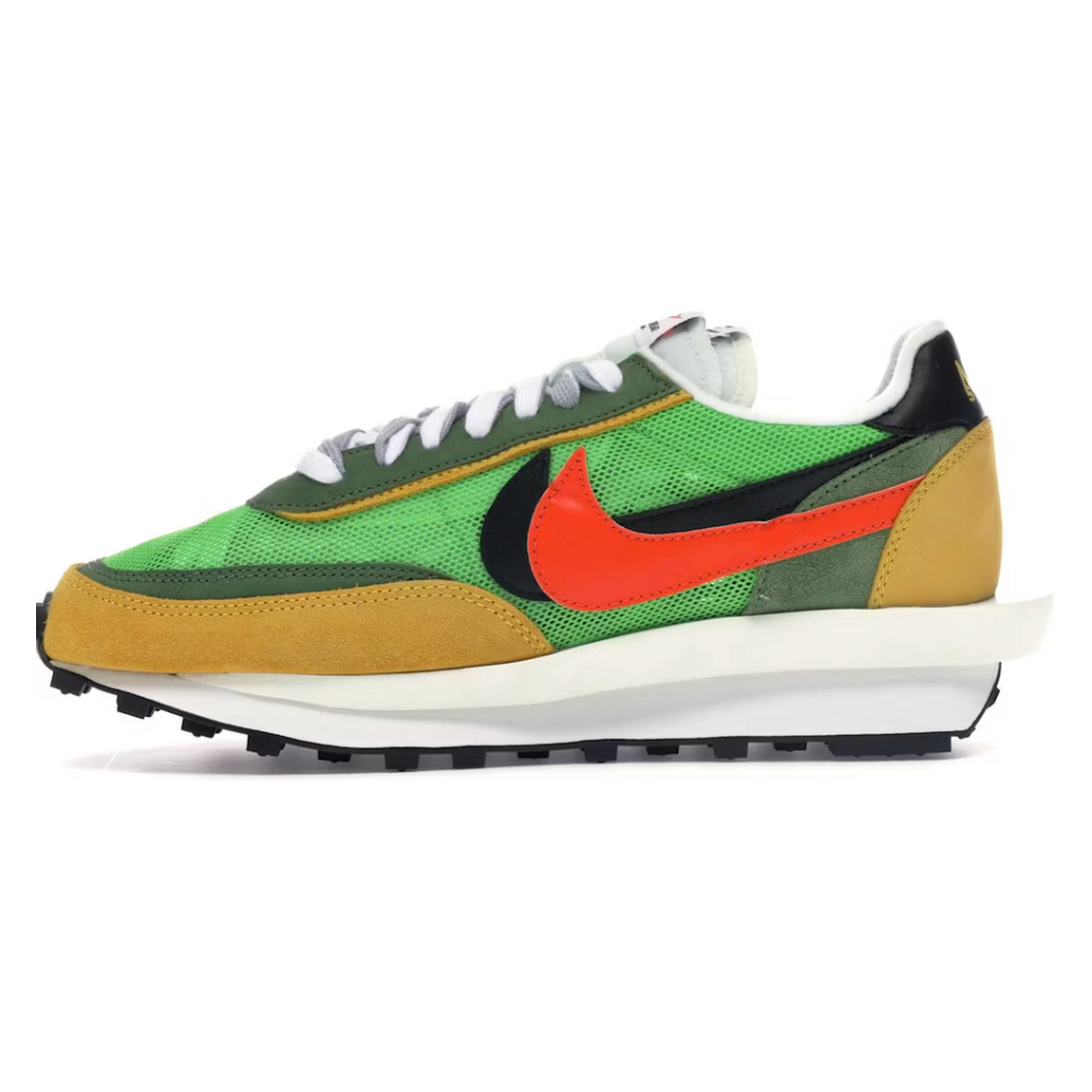 Nike LD Waffle Sacai Green Multi by Nike in Shoes. Available at KershKicks for £550.00. A must-have for fans of Nike looking to elevate their style with this Shoes.