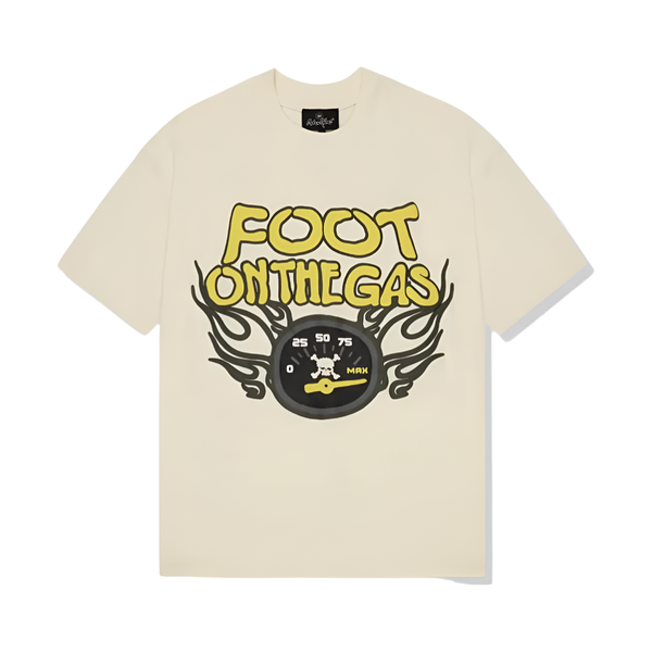 VANILLA　バーバリー　Tシャツ Broken Planet Market Foot On The Gas T-Shirt Vanilla White