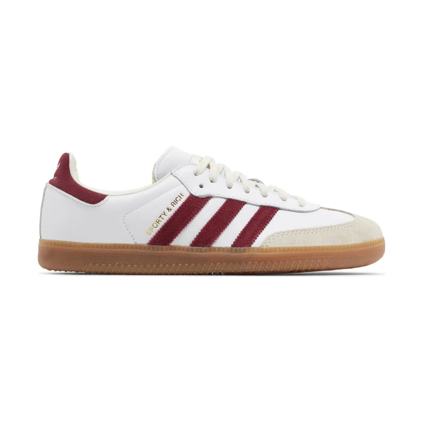 Adidas Samba x Sporty & Rich White Collegiate Burgundy