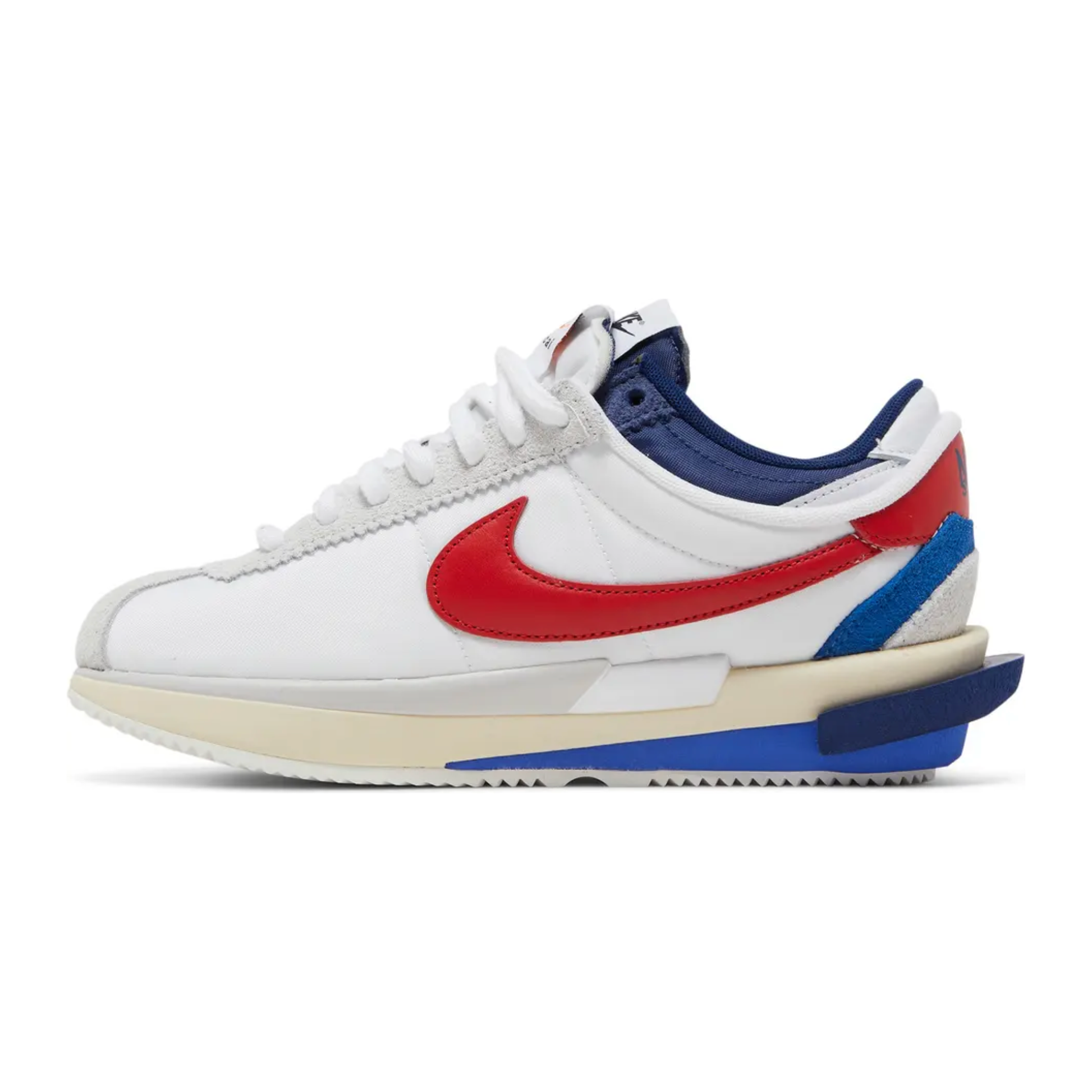 Nike Zoom Cortez SP sacai White University Red Blue | Nike Nike Zoom Cortez SP sacai White University Red Blue | Nike