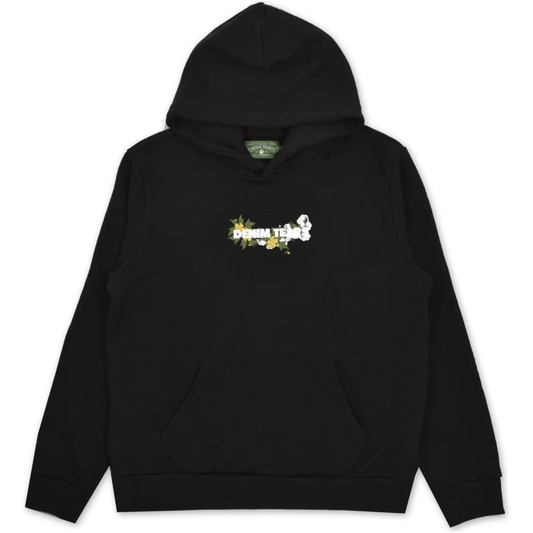 Denim Tears Embroidered Logo Hoodie Black