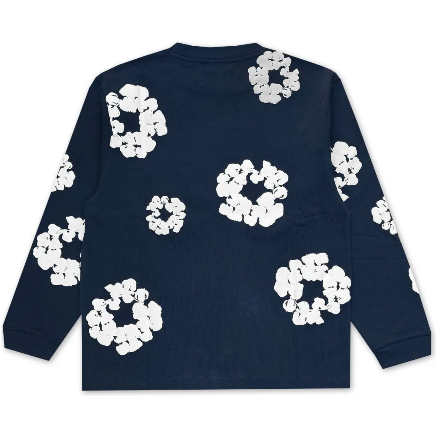 Denim Tears Long Sleeve Cotton Wreath T-shirt Navy