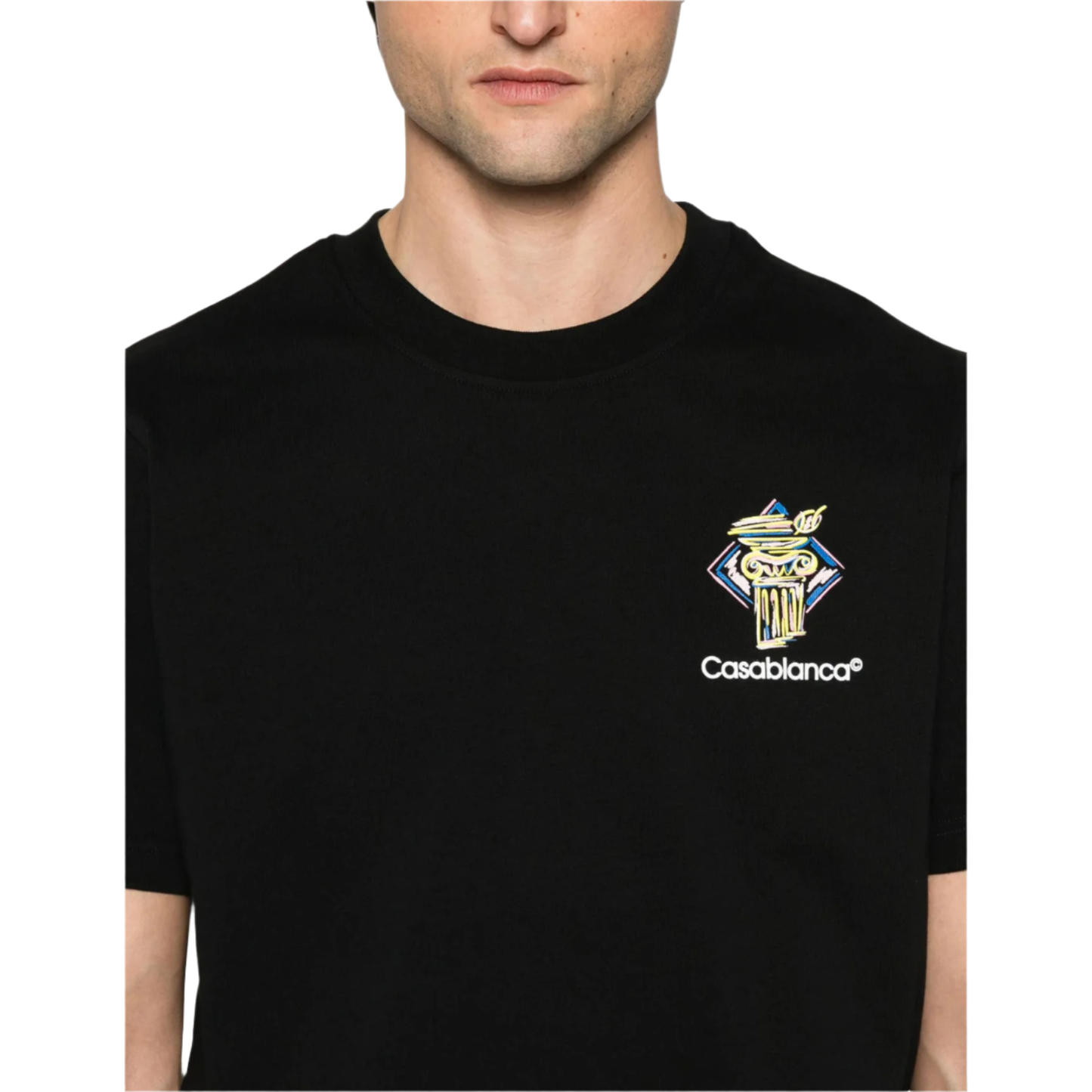 Casablanca Diamond Column T-Shirt Black
