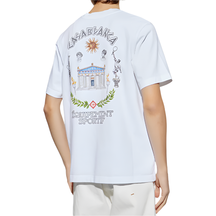 Casablanca Le Temple Du Sport T-Shirt White
