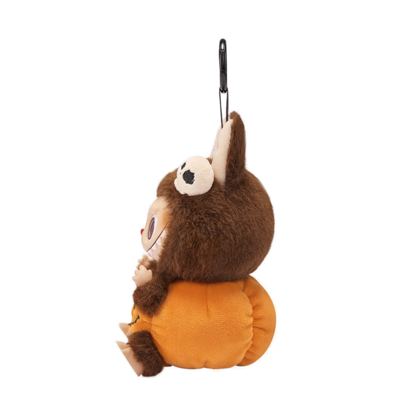 Pop Mart Labubu Happy Halloween Party Series-Sitting Pumpkin Vinyl Plush Pendant