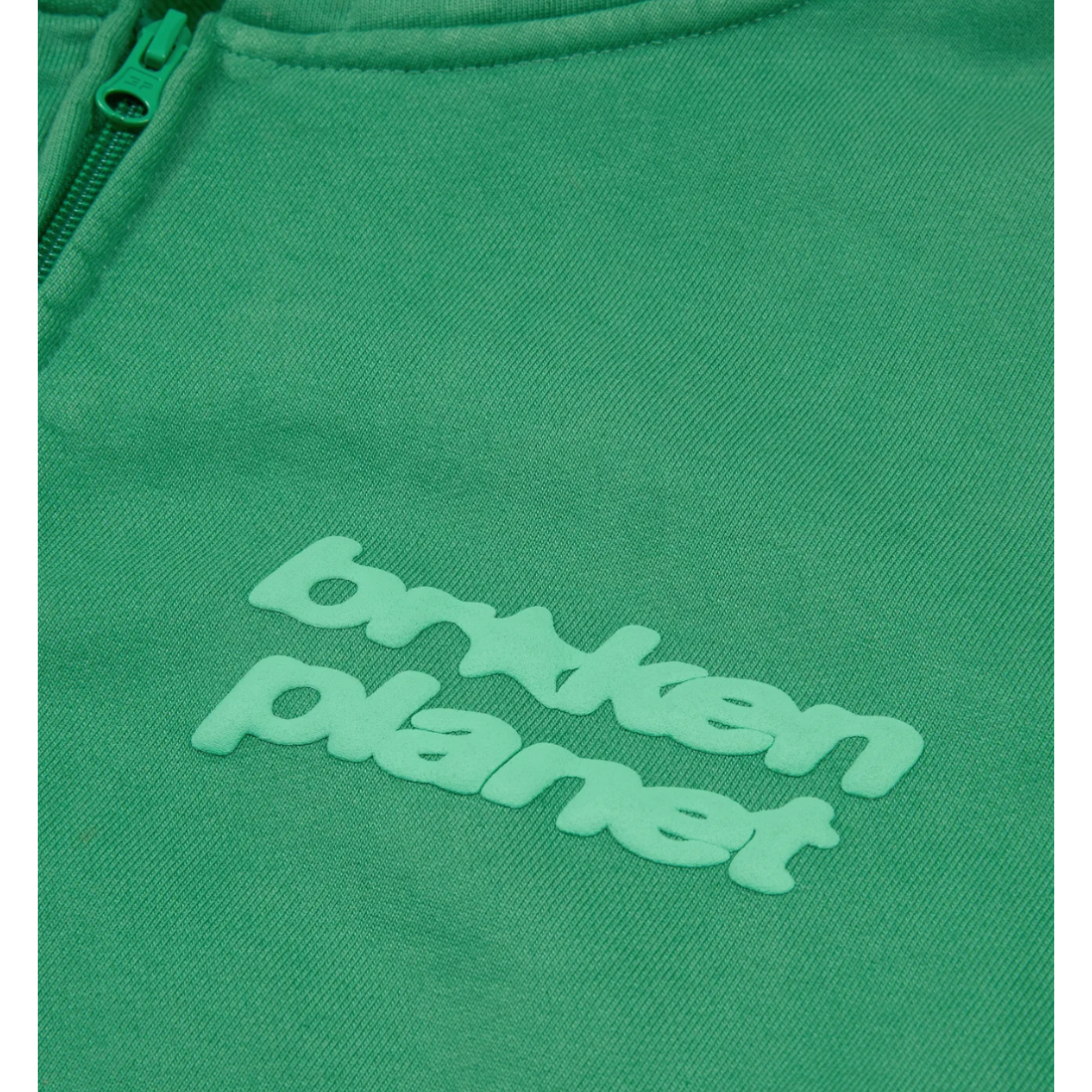 Broken Planet Star Logo Zip Up Hoodie Green
