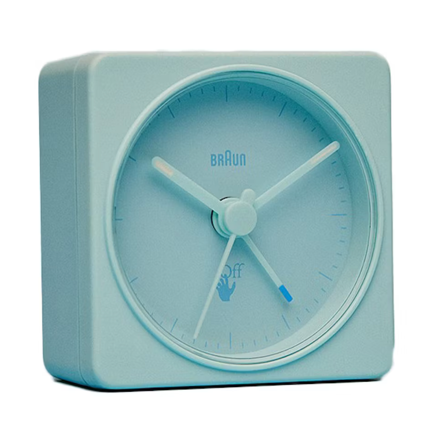 Virgil Abloh Braun Off-White Alarm Clock  Pale Blue
