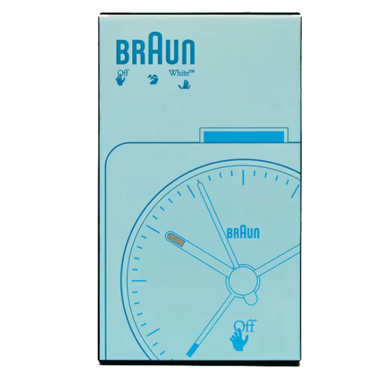 Virgil Abloh Braun Off-White Alarm Clock  Pale Blue