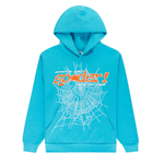 Sp5der Punk V2 Hoodie Cyan