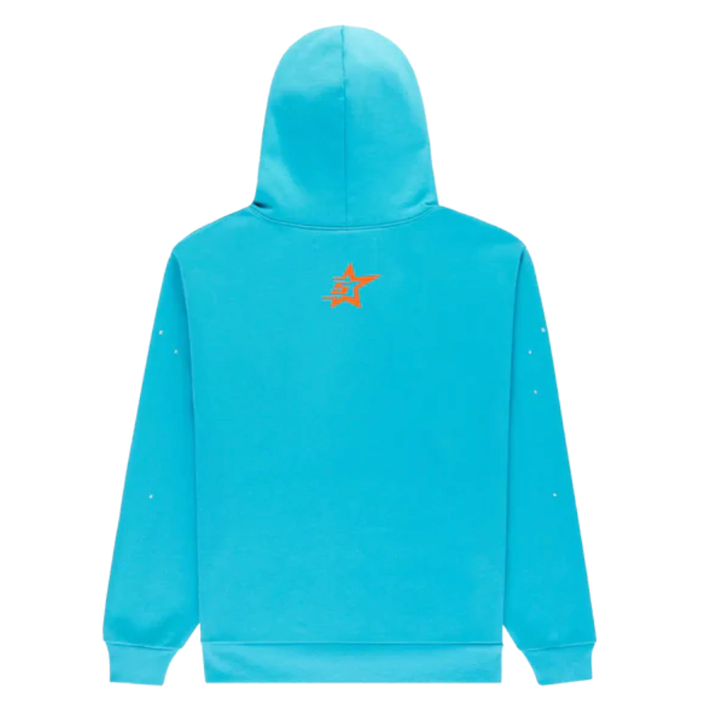 Sp5der Punk V2 Hoodie Cyan