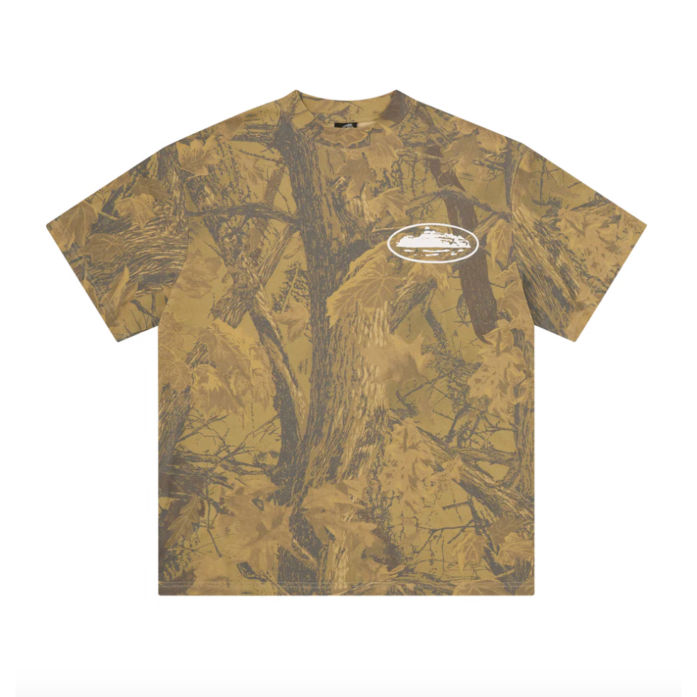 Corteiz Puff Print Island Tee Forest Camo