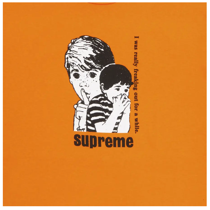 Supreme Freaking Out Tee Orange