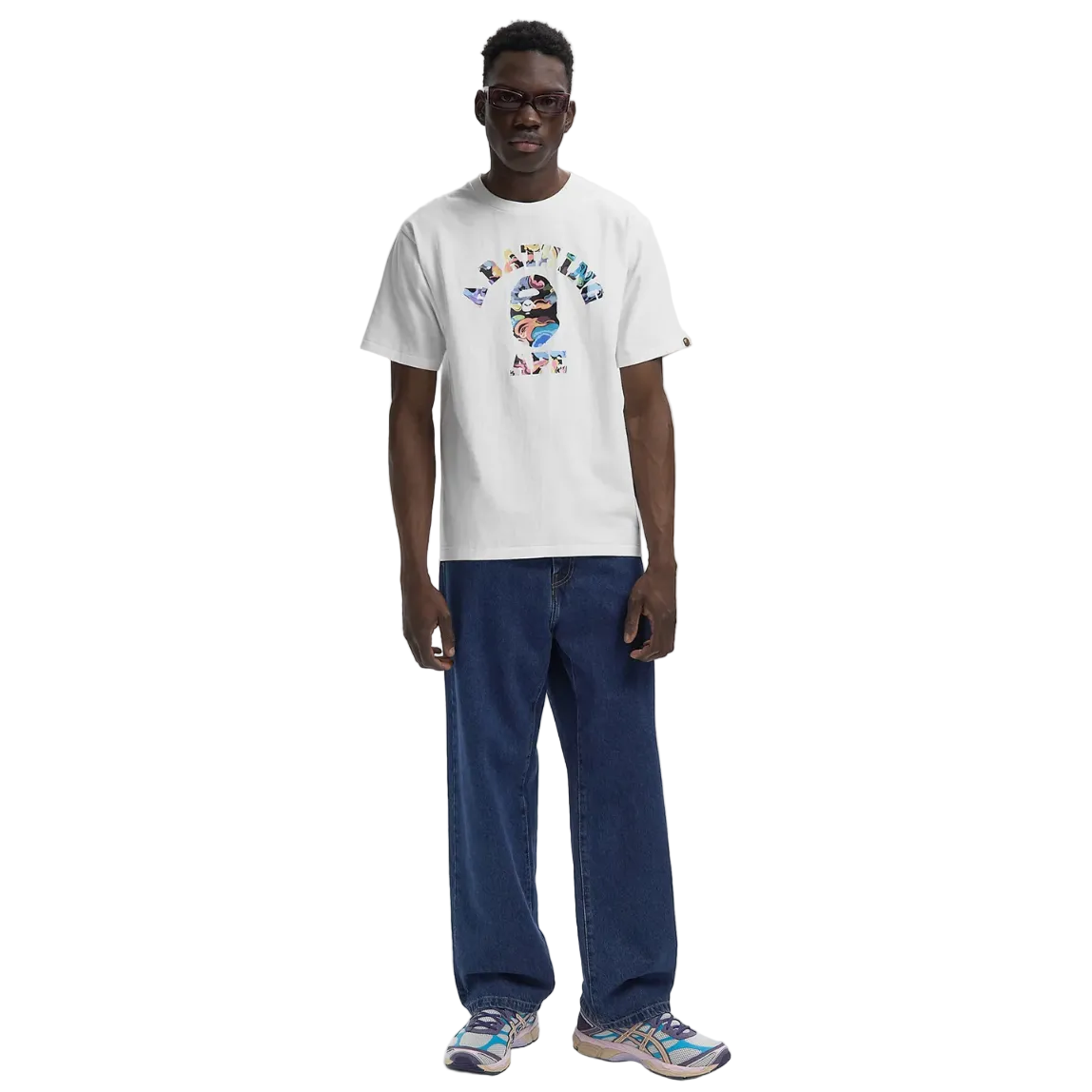 BAPE Art Camo College Tee White
