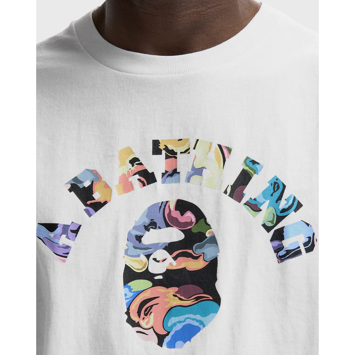 BAPE Art Camo College Tee White