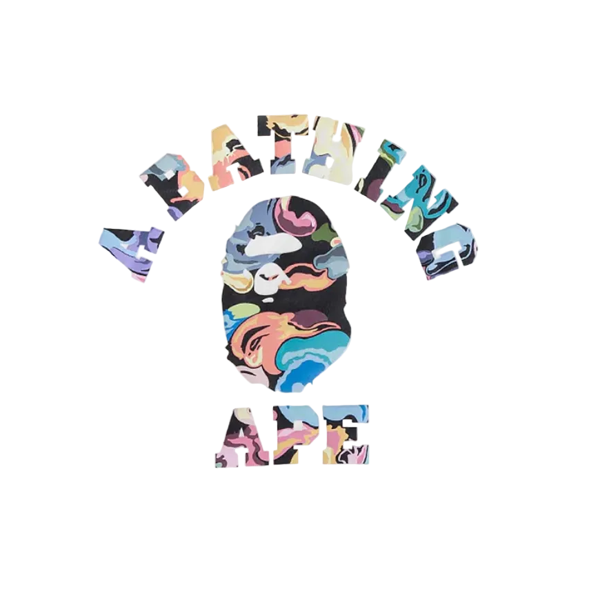 BAPE Art Camo College Tee White