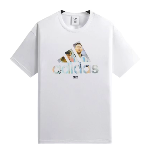 Kith x adidas Messi Football Graphic Tee White